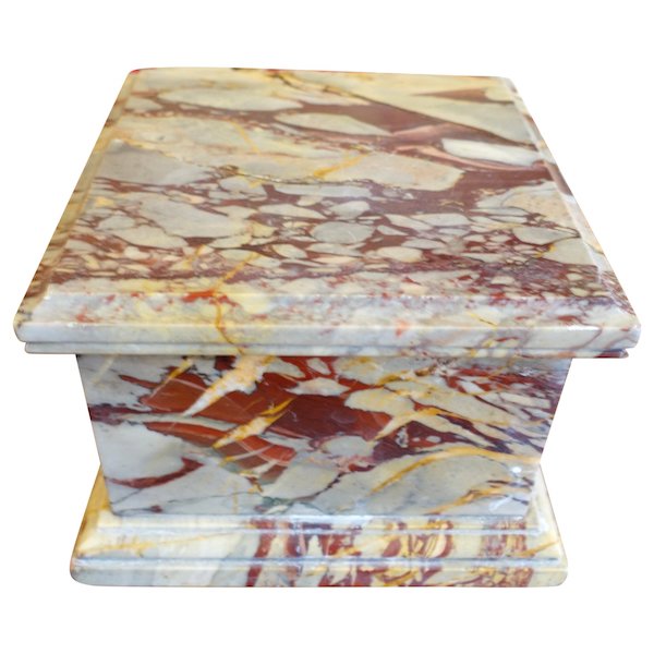 Sarrancolin marble squared base, Louis XIV / neoclassical style