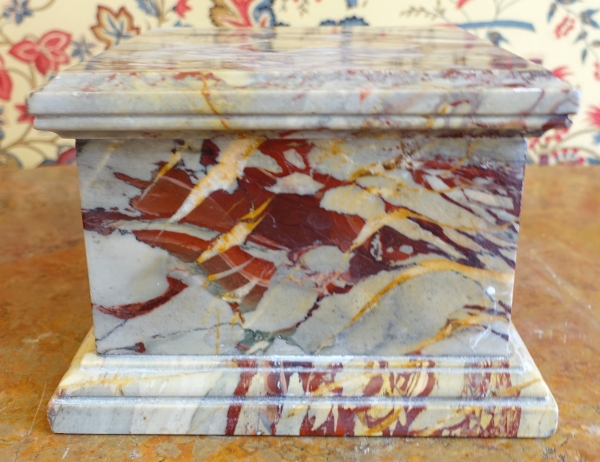 Sarrancolin marble squared base, Louis XIV / neoclassical style