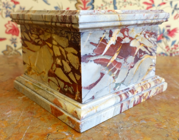 Sarrancolin marble squared base, Louis XIV / neoclassical style