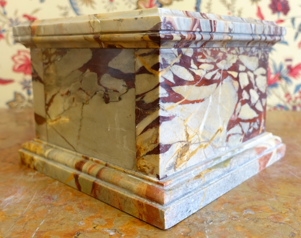 Sarrancolin marble squared base, Louis XIV / neoclassical style