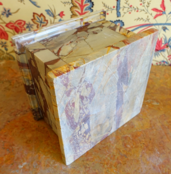 Sarrancolin marble squared base, Louis XIV / neoclassical style