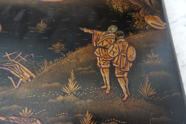 Grand sous-main de bureau, écritoire en laque du Japon - vers 1900