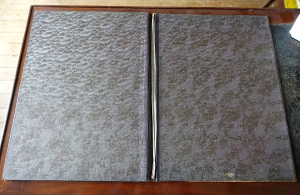 Grand sous-main de bureau, écritoire en laque du Japon - vers 1900