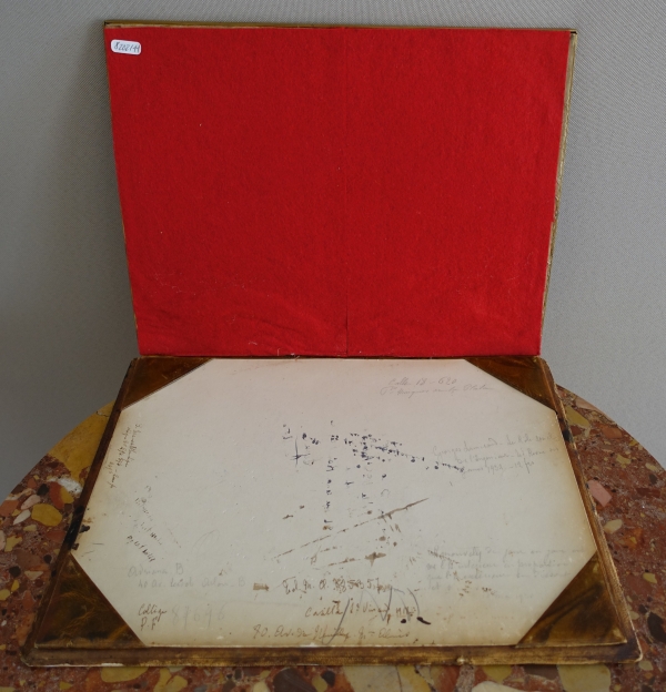 Lacquered metal desk pad in the Chinese style, late 19th century or circa 1900