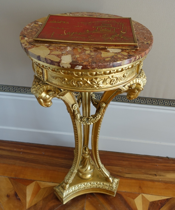 Lacquered metal desk pad in the Chinese style, late 19th century or circa 1900