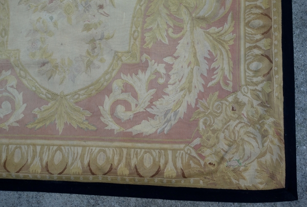 Louis XVI style Aubusson rug, Napoleon III period - 254cm x 171cm