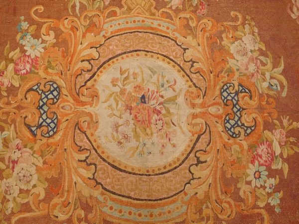 Grand tapis d'Aubusson de style Louis XV, époque XIXe Napoléon III - 352cm x 286cm