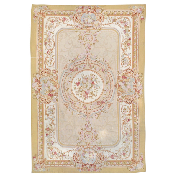 Large Louis XVI style Aubusson carpet, Napoleon III period - 240cm x 305cm