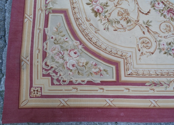 Grand tapis d'Aubusson de style Louis XVI Napoléon III - 308cm x 239cm