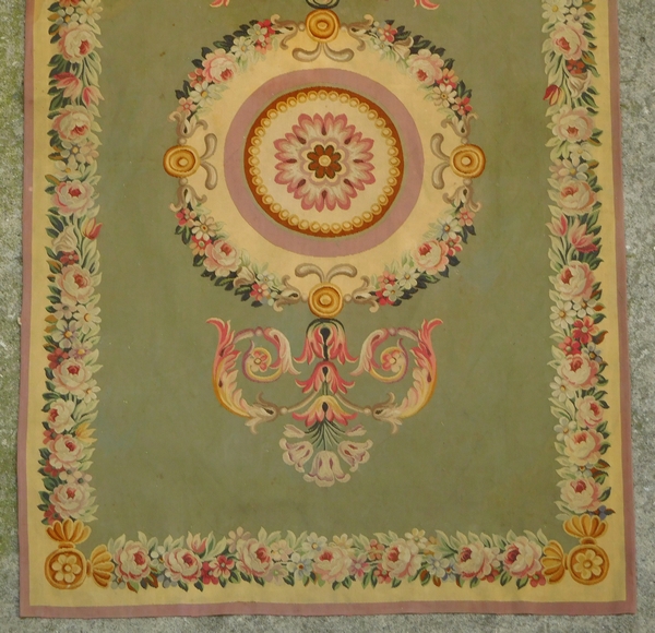 Tapis d'Aubusson de style Empire, époque XIXe Napoléon III - 220cm x 143cm