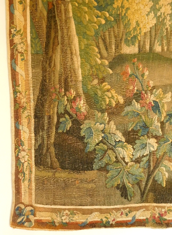 Tapisserie d'Aubusson polychrome, laine et soie, jeux dans le parc, époque Louis XVI 160cm x 200cm