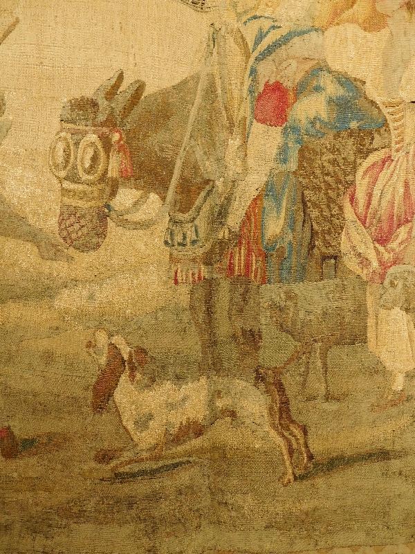Aubusson tapestry, wool & silk, Louis XVI period, 18th century - 221cm X 228cm