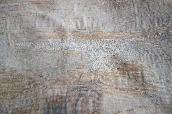 Tapisserie d'Aubusson polychrome, laine & soie, scène galante, milieu XVIIIe siècle - 248cm x 256cm