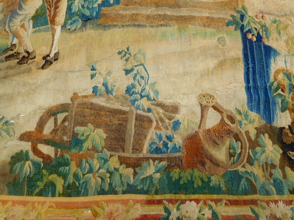Aubusson tapestry, 18th century, wool and silk - Louis XVI period - 208cm x 305cm
