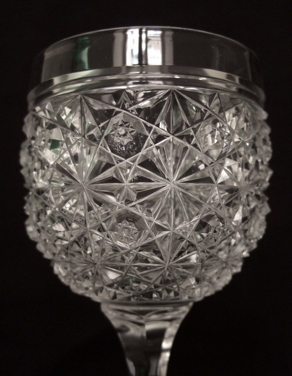 6 Baccarat crystal glasses, late 19th century