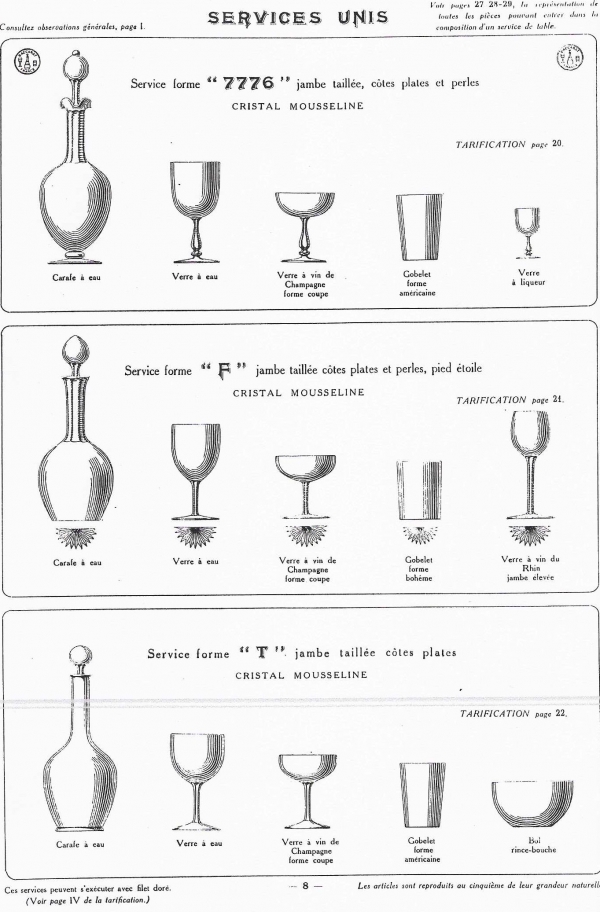 6 verres à liqueur dorés à l'or en cristal de Baccarat, monogramme AJ