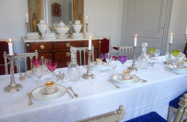 6 Baccarat crystal hock glasses, overlay crystal - Epron pattern