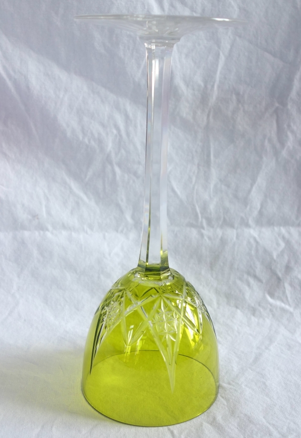 6 Baccarat crystal hock glasses, overlay crystal - Epron pattern