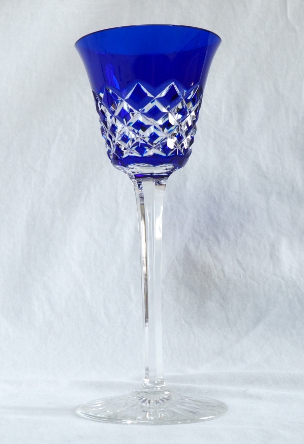 6 verres à vin du Rhin en cristal de Baccarat modèle Burgos - 19,5cm