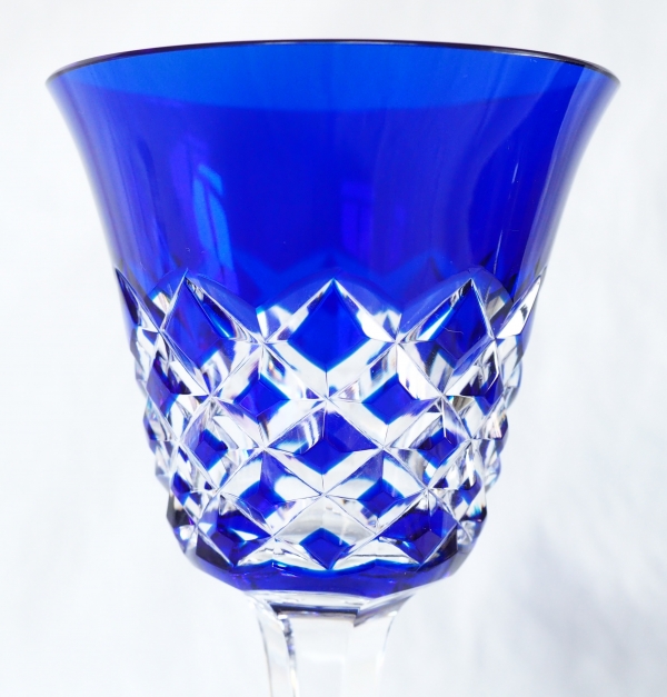 6 verres à vin du Rhin en cristal de Baccarat modèle Burgos - 19,5cm