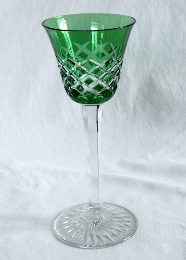 6 verres à vin du Rhin en cristal de Baccarat modèle Burgos - 19,5cm