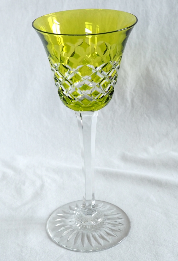 6 verres à vin du Rhin en cristal de Baccarat modèle Burgos - 19,5cm