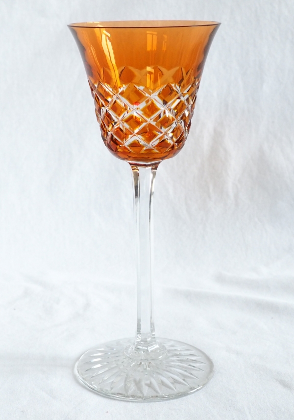 6 verres à vin du Rhin en cristal de Baccarat modèle Burgos - 19,5cm