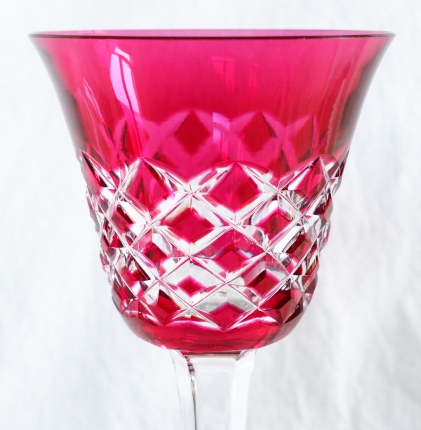 6 verres à vin du Rhin en cristal de Baccarat modèle Burgos - 19,5cm