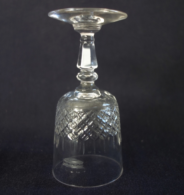 Service à porto en cristal de Baccarat taillé, couronne de Baron