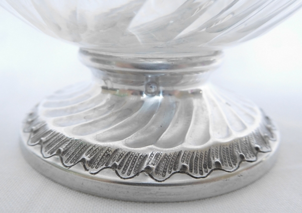 Baccarat crystal & sterling silver Louis XV ewer