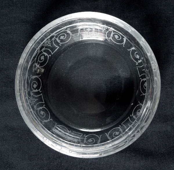 Boîte à poudre ou petite bonbonnière en cristal de Baccarat, modèle Michelangelo