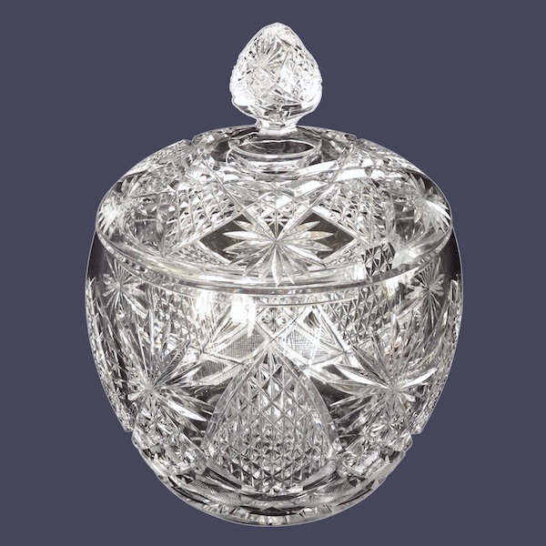 Large Baccarat crystal punch serving bowl bol, late 19th century