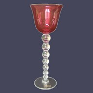 Verre à vin du Rhin - Roemer - en cristal de St Louis, modèle Bubbles violine - améthyste NEUF