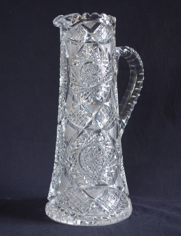 Baccarat crystal tall pitcher - canette - rare collector circa 1900