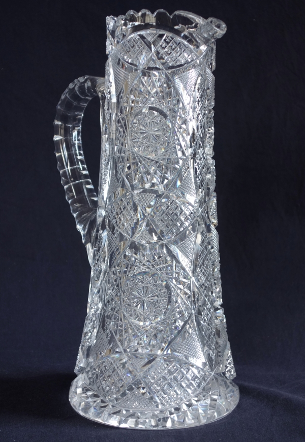 Baccarat crystal tall pitcher - canette - rare collector circa 1900