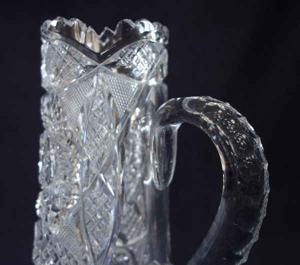 Baccarat crystal tall pitcher - canette - rare collector circa 1900