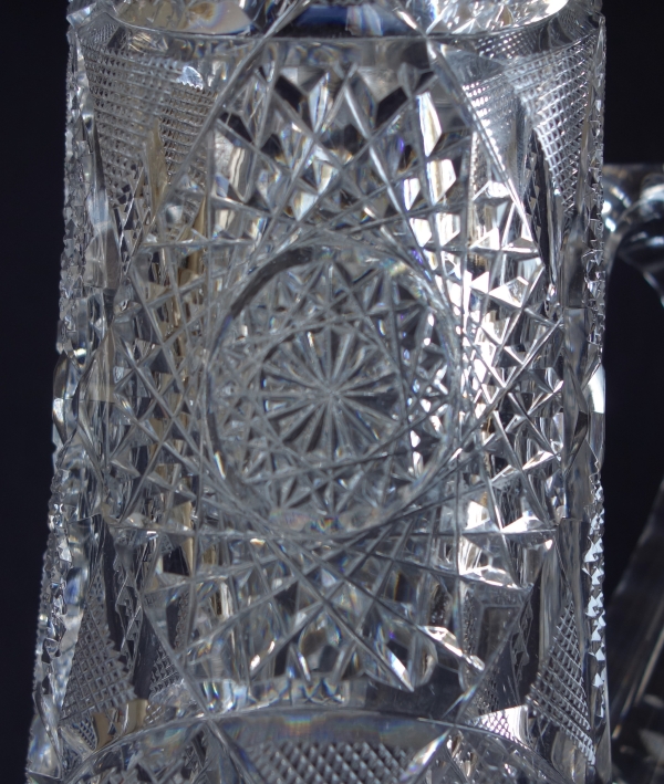 Baccarat crystal tall pitcher - canette - rare collector circa 1900