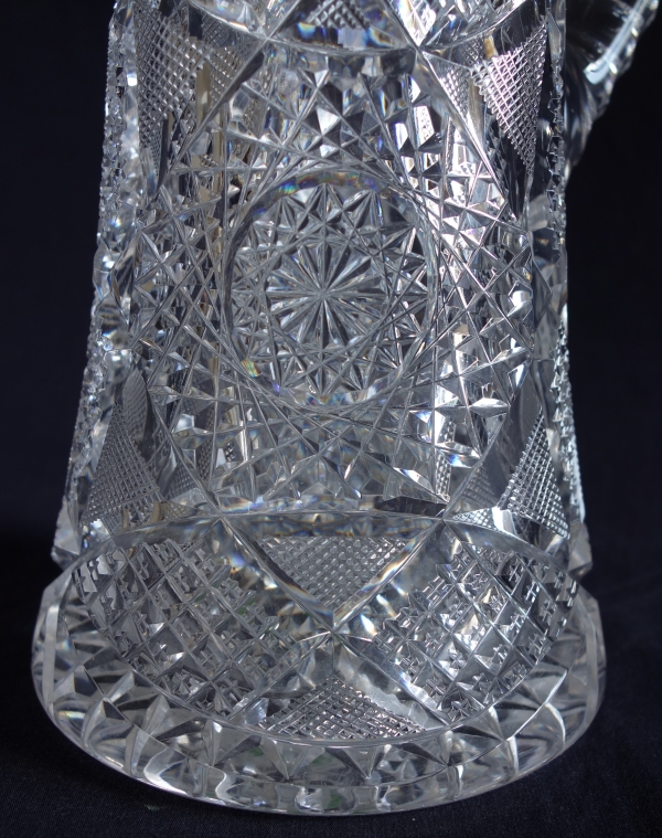 Baccarat crystal tall pitcher - canette - rare collector circa 1900