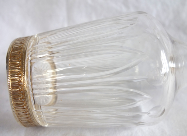 Baccarat crystal and vermeil liquor bottle - sterling silver - late 19th century