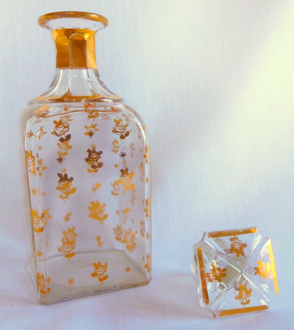 Baccarat crystal liquor / whiskey bottle, mid 19th century production circa 1850