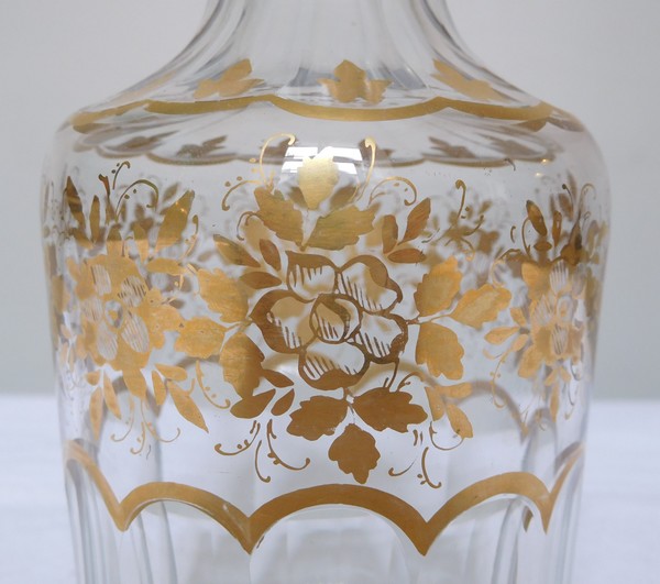French antique Baccarat crystal liquor decanter, late 19th century