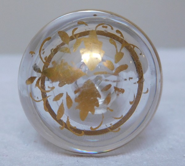 Carafe à liqueur en cristal de Baccarat doré à l'or fin, époque fin XIXe