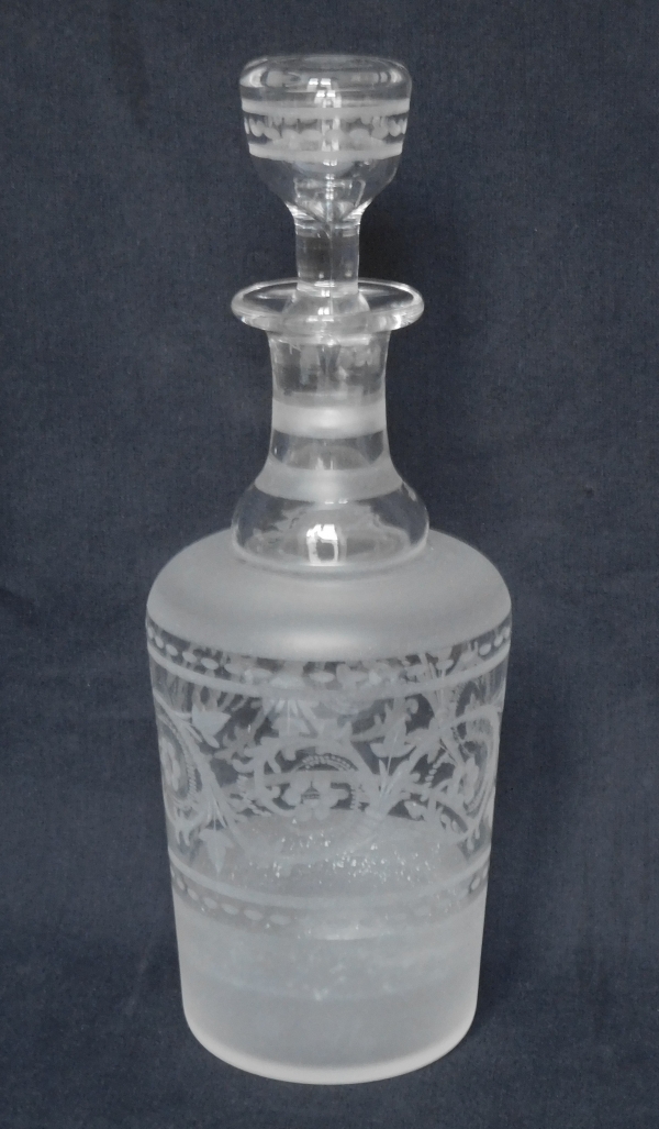 Louis XVI style crystal liquor decanter