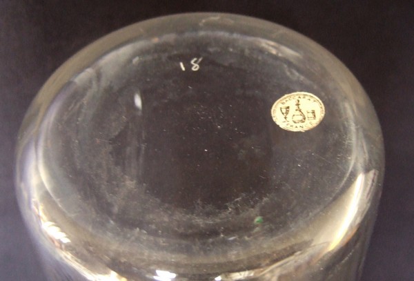 Baccarat crystal liquor decanter, Richelieu pattern, original sticker on