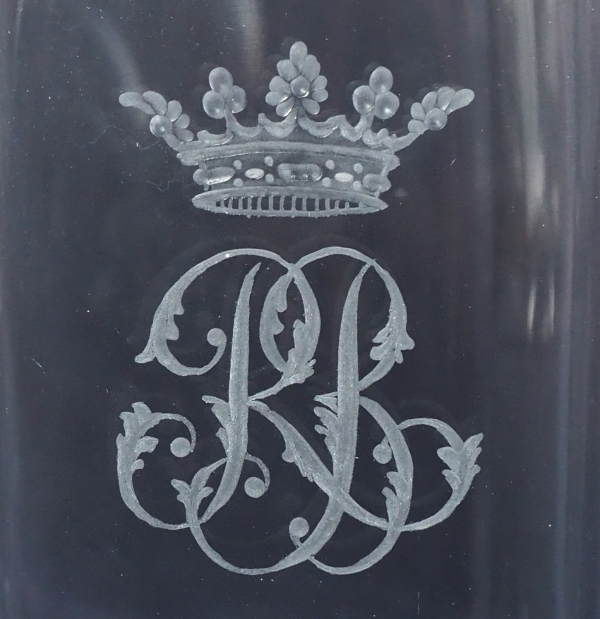 Carafe à whisky ou cognac en cristal de Baccarat - couronne de Marquis