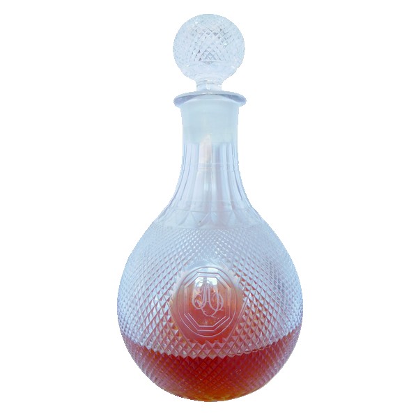 Le Creusot / Baccarat cut crystal wine / brandy decanter, early 19th century