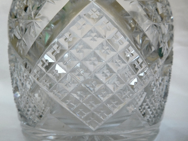 Baccarat crystal whisky decanter - rare collector with the paper sticker