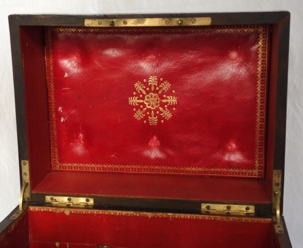 Empire liquor set, mahogany and Le Creusot crystal, early 19th century