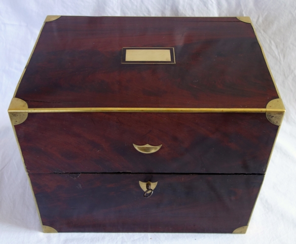 Empire liquor set, mahogany and Le Creusot crystal, early 19th century