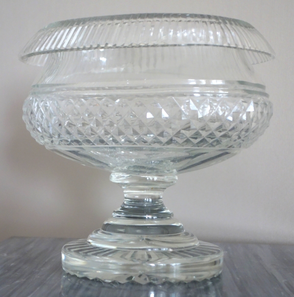 Le Creusot crystal Empire oval bowl, early 19th century